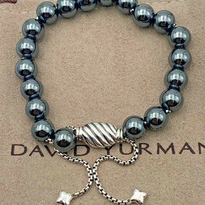 David Yurman 8mm Hematite Spiritual Beads Bracelet